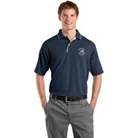 Men's Dri-Mesh® Polo with Tipped Collar and Piping - Navy/White