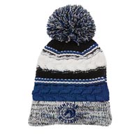 Pom Pom Team Beanie - Royal/Black/White